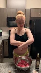 Cooking some meat try not to let your meat get hard and if it does you