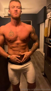 Compression shorts flex and wank with huge cumshot a fan bought me part 1