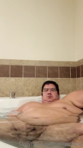Playing in the hot tub
