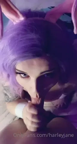 I love been a lil submissive bunny sucking on that huge cock 