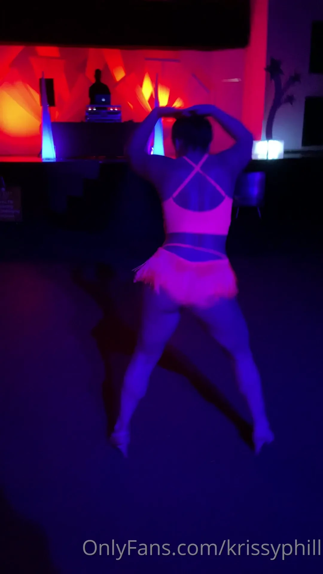 In the most deserted resort trying to make the party happen 