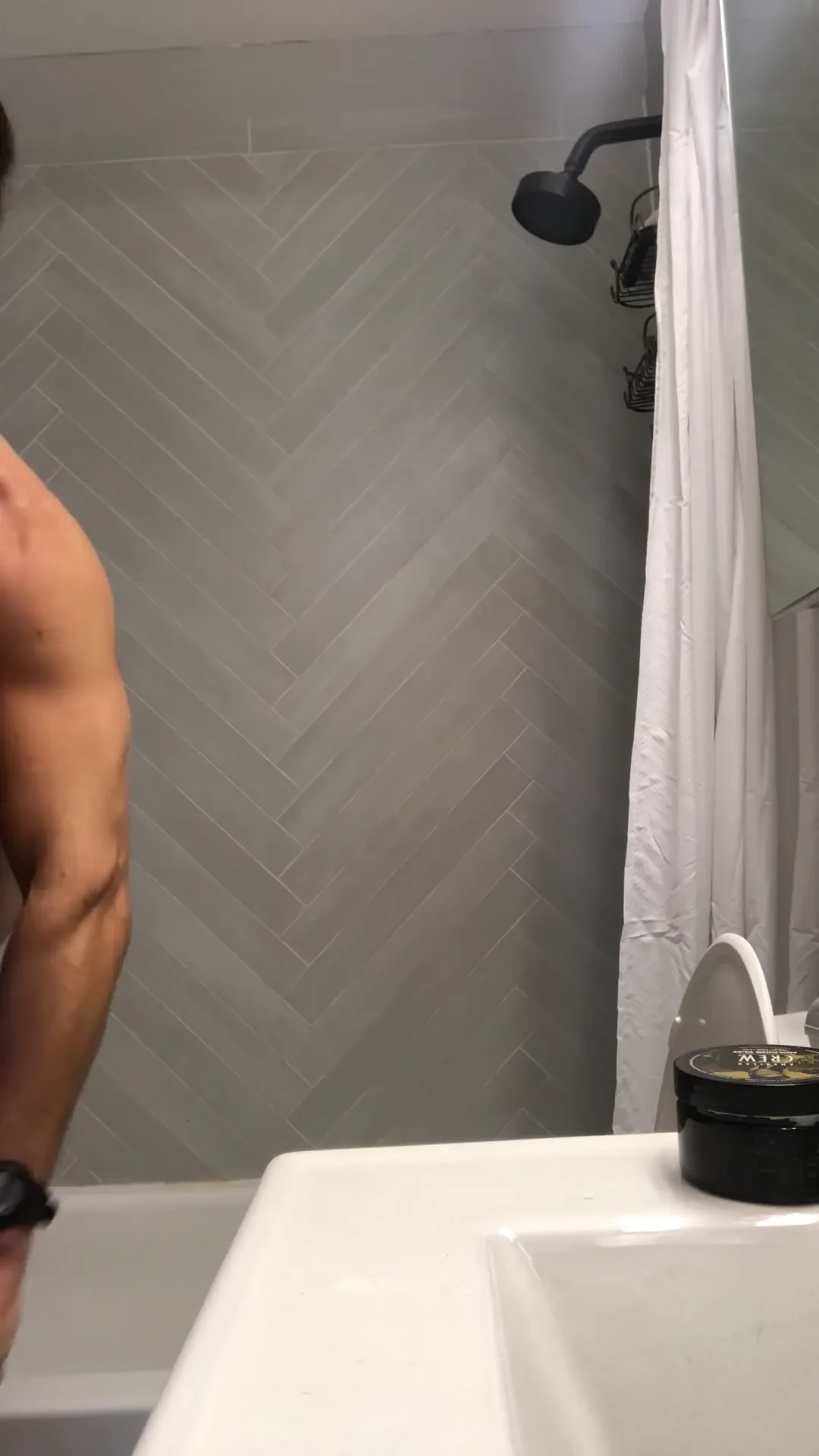 Just a little solo shower scene jerking off and playing with my hole 
