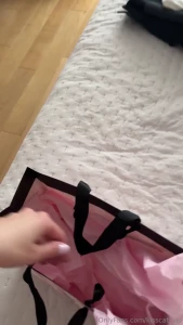 A little teasing convent when measuring new underwear