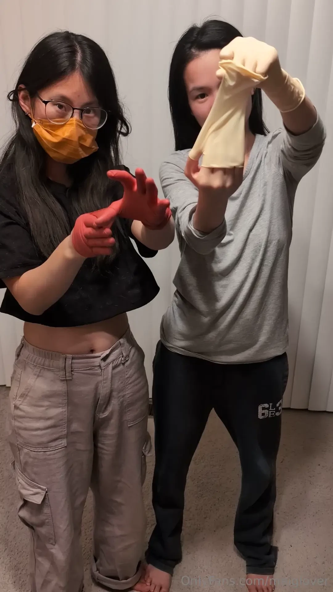 Gloves are more fun with her 