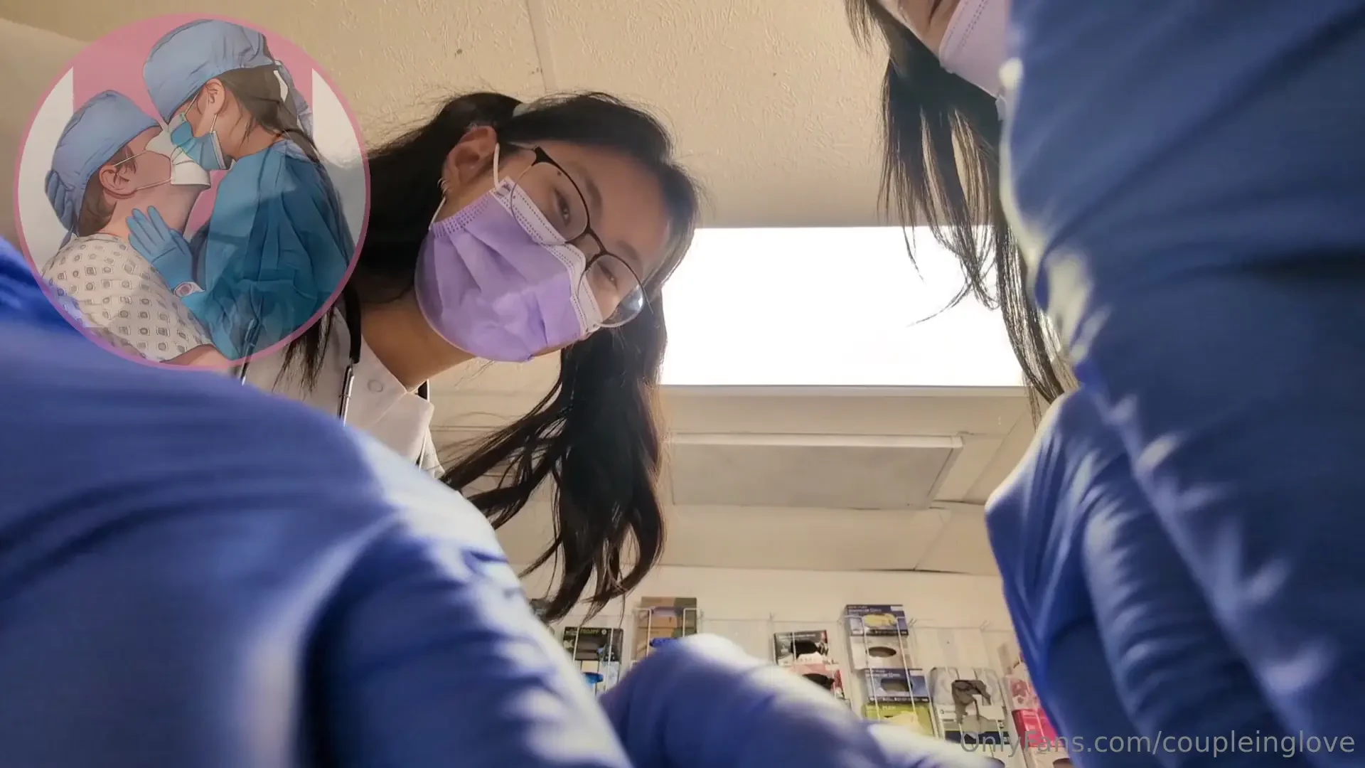 Gloved nurses fuck in front of you dental nurse renn greets you for 