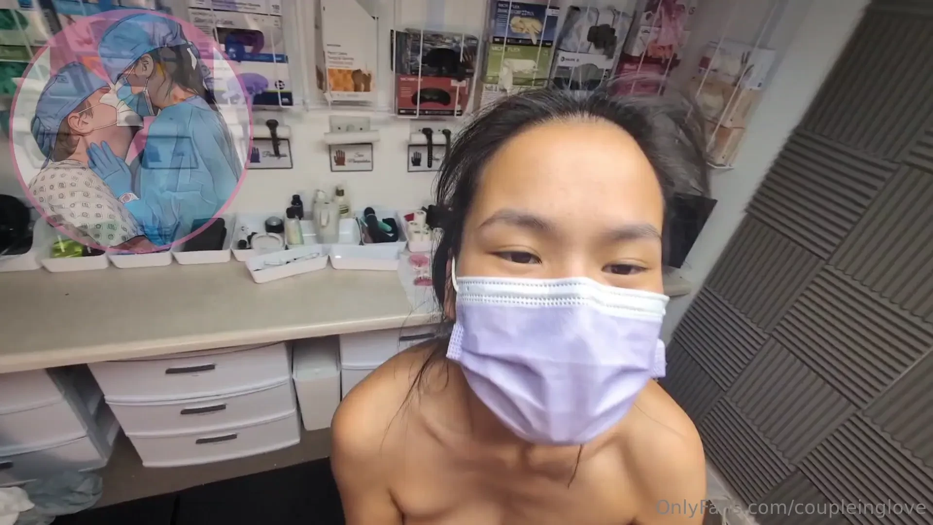 Fucking your petite asian mei is alone in her clinic setting up for 