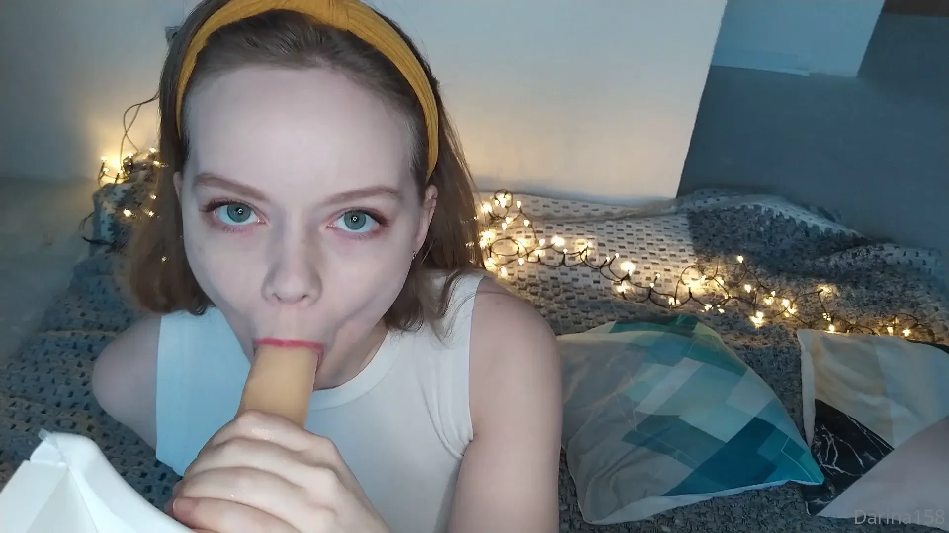 Dildo blowjob scene and eye contact are my eyes green or gray-green 