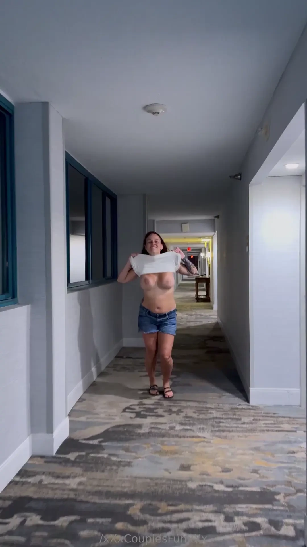 Hotel staff who s clapping wife 