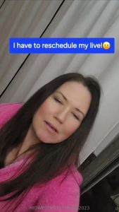 I have to reschedule the live bummer