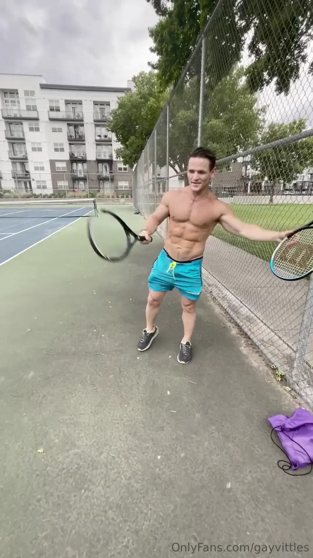 Today is a nice day for tennis in a jockstrap i played my ass off and 