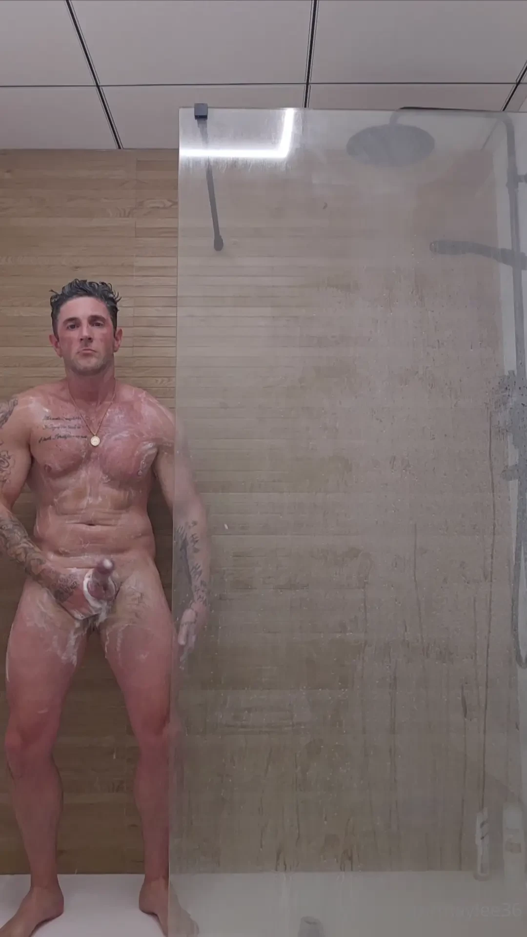 Good morning unlock to watch me shower soaping up my huge cock then 