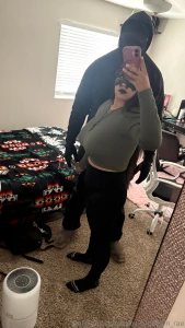 We love playing with my giant fake tits they feel so real super part 13