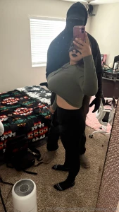 We love playing with my giant fake tits they feel so real super part 2