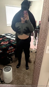 We love playing with my giant fake tits they feel so real super part 1