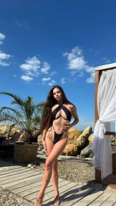 The other day we decided which bikini color suits me better - blue or