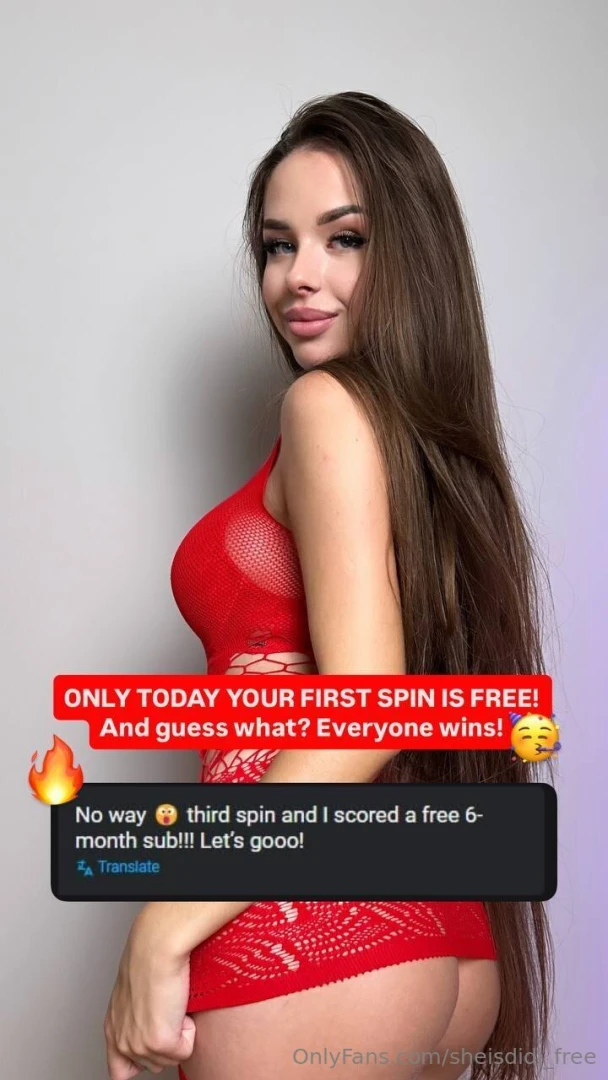 Only today first spin is completely free for all subscribers of my vip part 1 