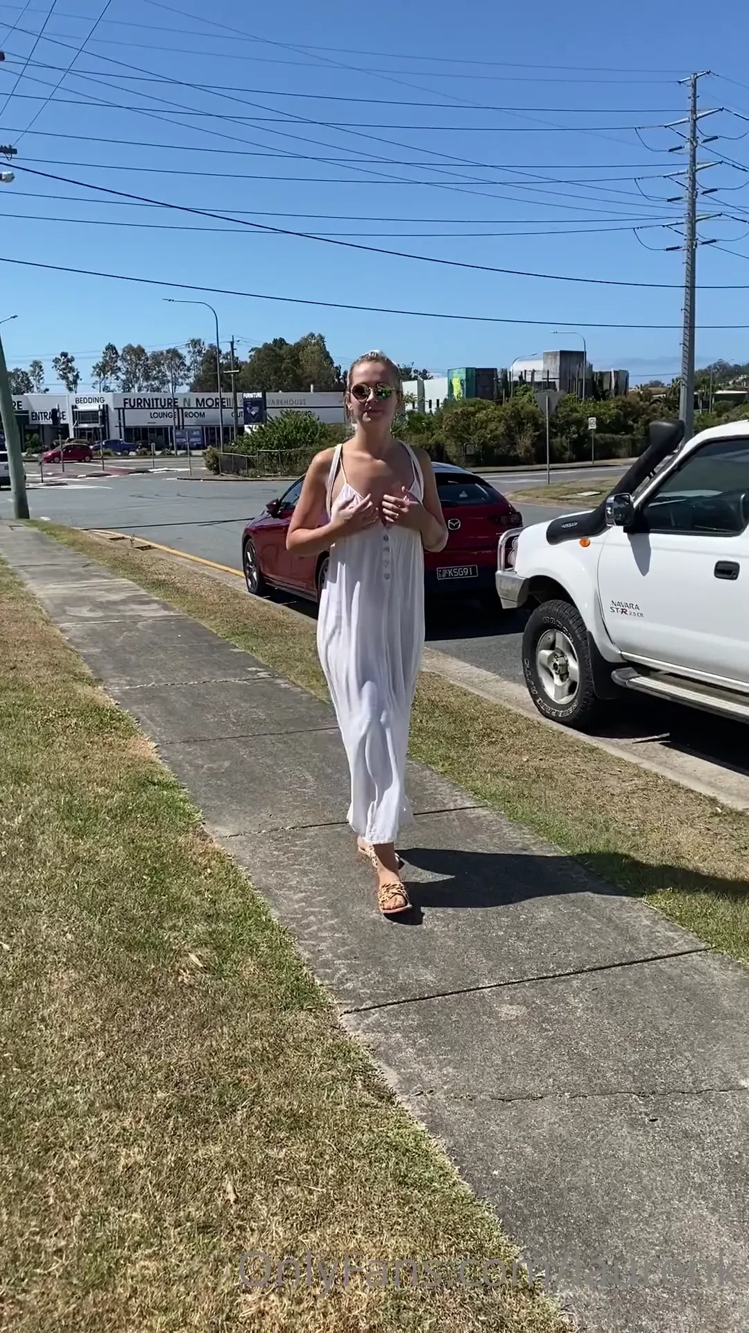 Cheeky flash on our walk today what would you do as a driver by 