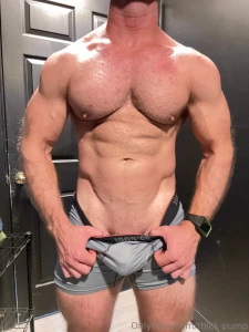 All pumped up and sweaty in this heat