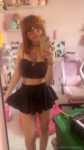 Hey guys just tried on my new skimpy skirt purchase to see a tease