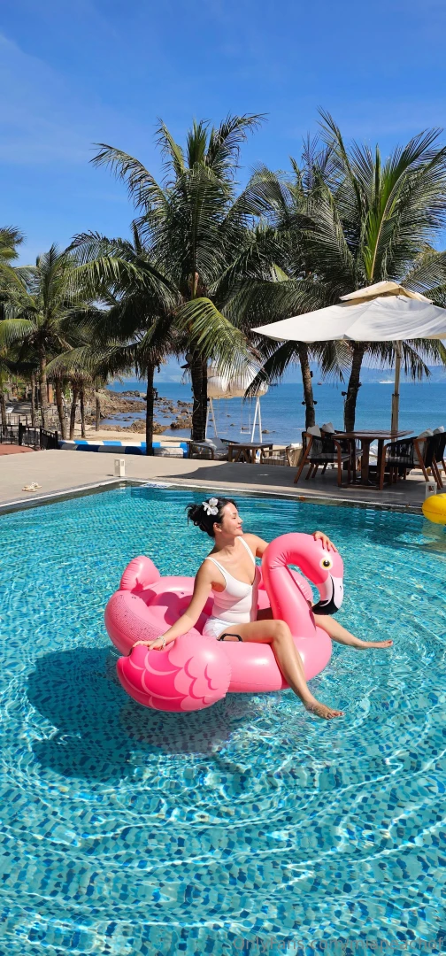 Just me and this floatie floating away my problems 