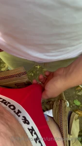 Finally someone else s hand on my bulge having a cheeky play