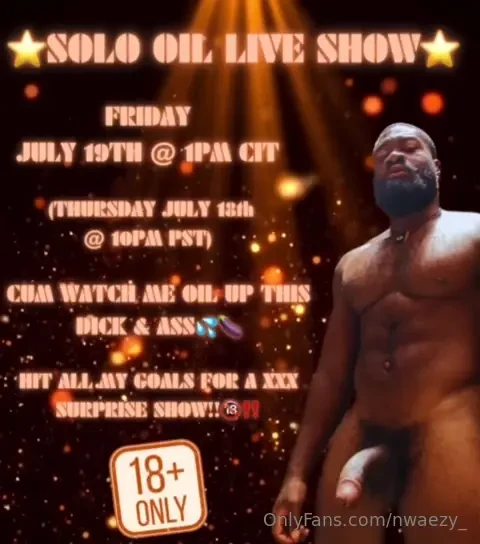 Live show this friday thursday 10pm pst i want all my real naughty 