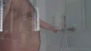 Big beautiful bear getting naughty in the shower come join me