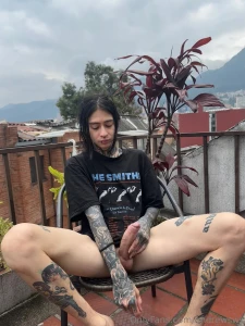 How nice to sunbathe with my dick outside who would like to fuck me on part 1