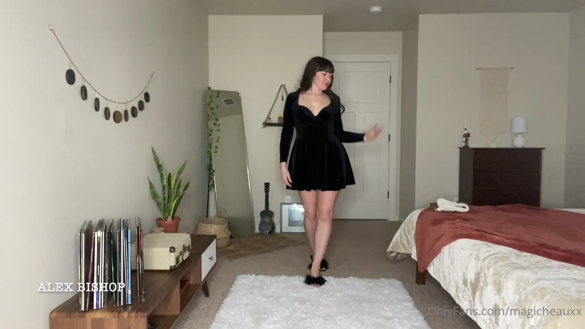 Putting on hose and showing off my curvy body 