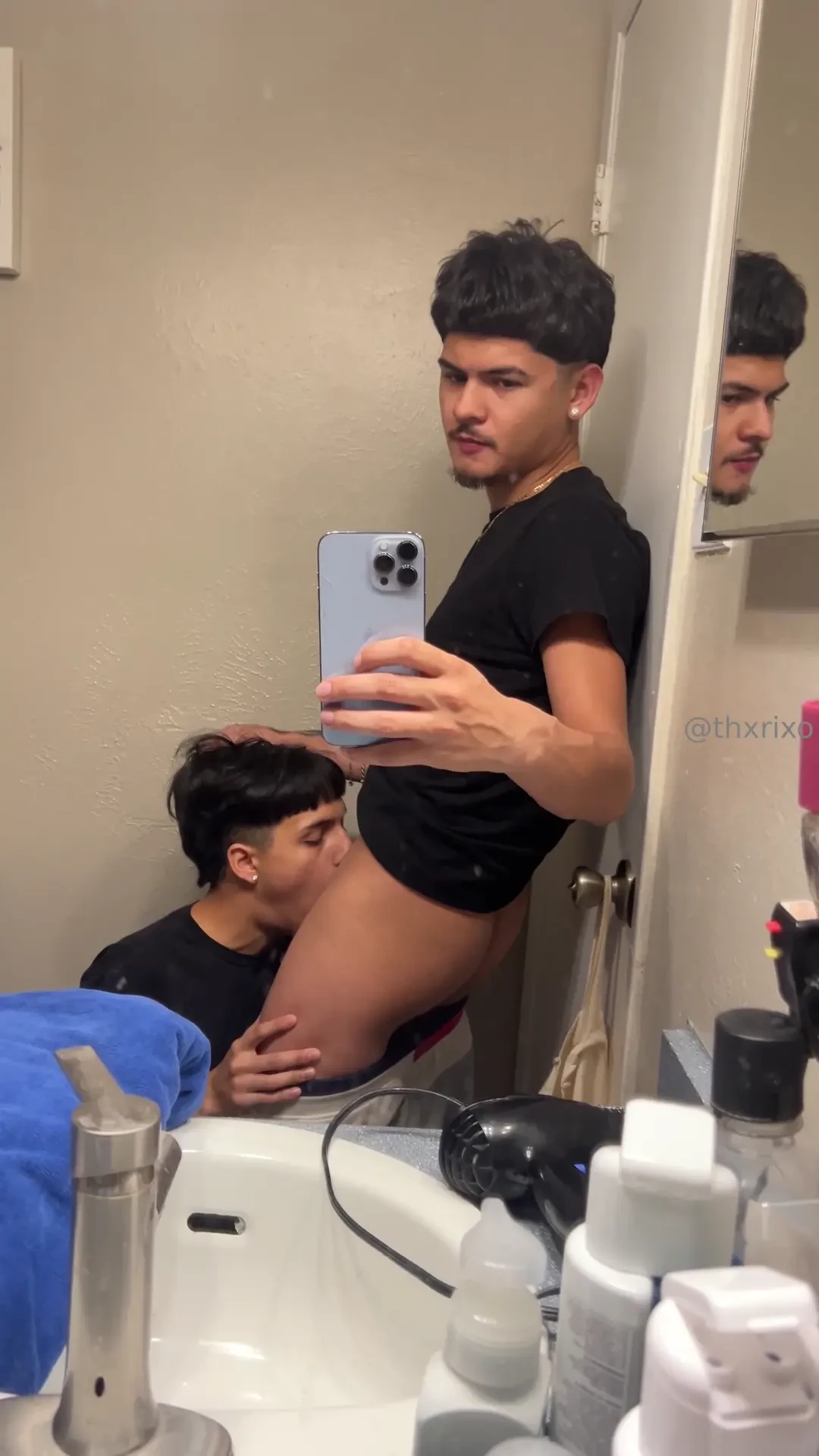 Had to take him to the restroom 