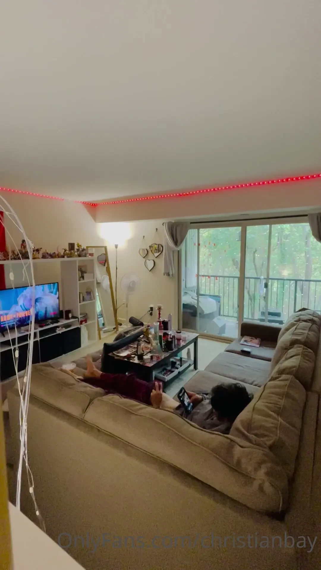 Came out of the bedroom to find latinouncutt jerking off his big uncut 