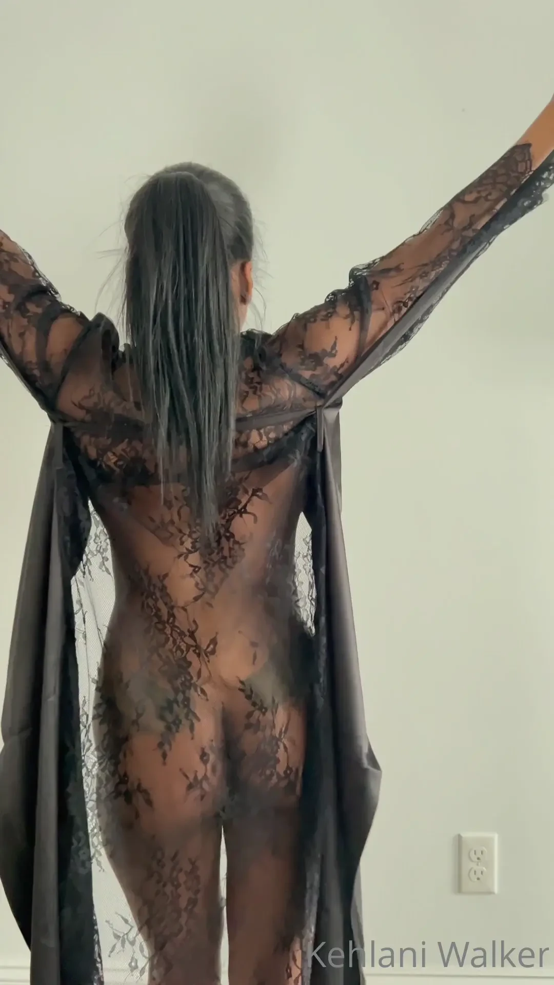 Lace in the back amp silk in the front my favorite 