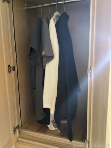 My scrubs and lab coats now have their own closet