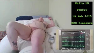 Broke out the vibrator while hooked up to the ecg subscribe or