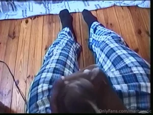 Cumming on camcorder