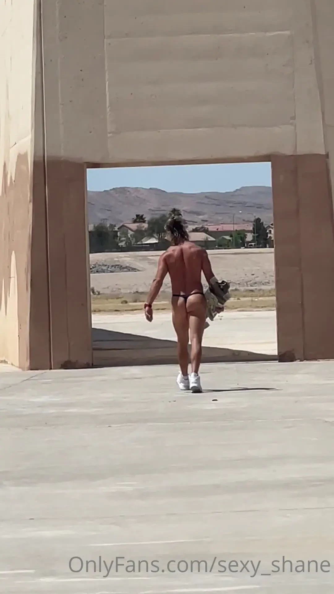 Anyone else brave enough to longboard in a thong 