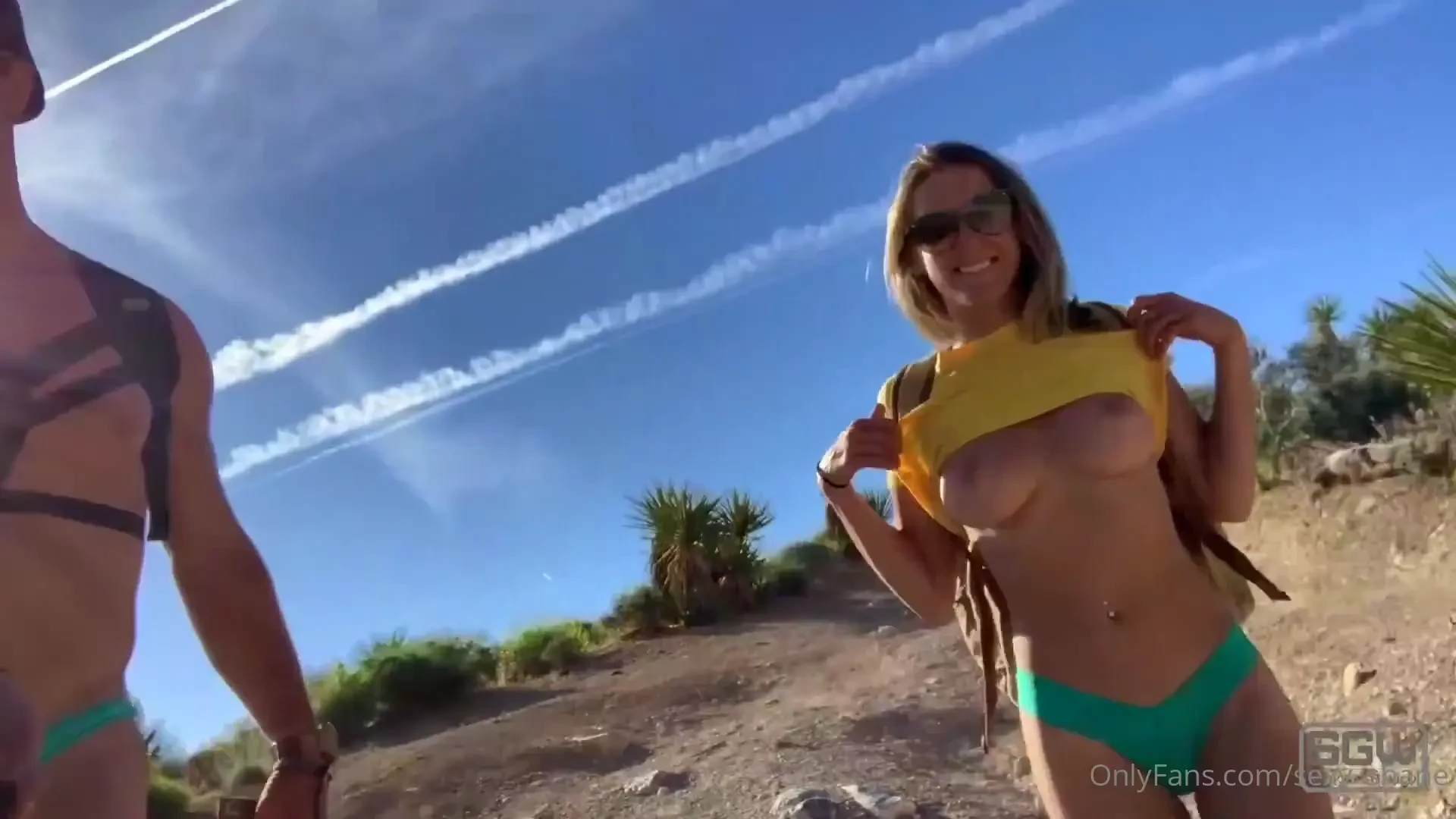 Throwback to hiking in thongs in red rock canyon just outside of las 