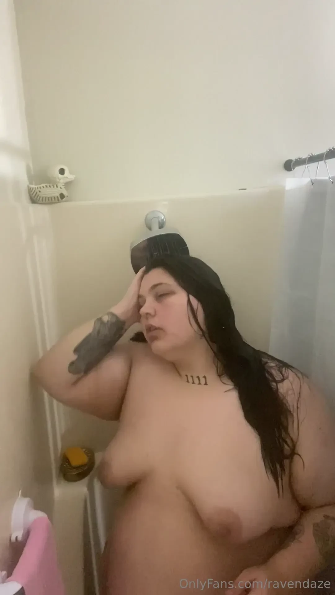 Soapy hair and soapy boobs 