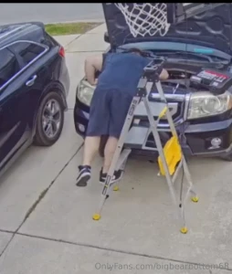 Changing my own spark plugs wishing one of you had me bent over like