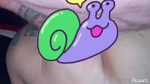 Mmmm watch me clean this sexy nipple from cum