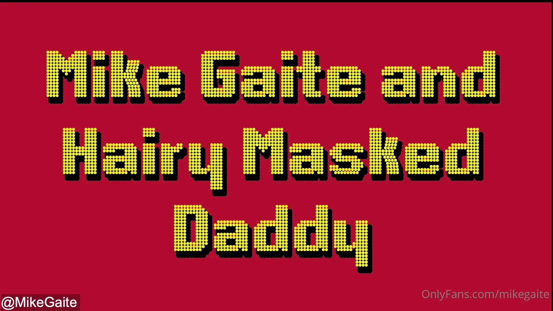 New full scene with hairy masked daddy 