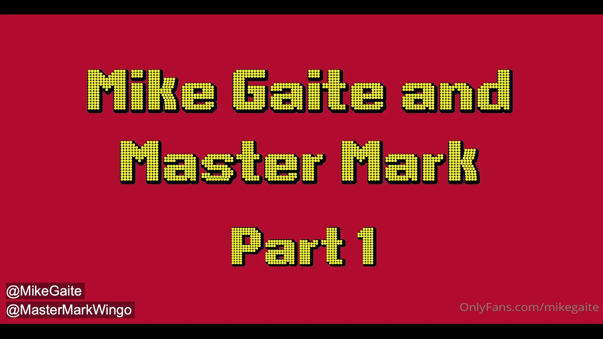Part one releasing now with kink master and bdsm coach mastermarkwingo 
