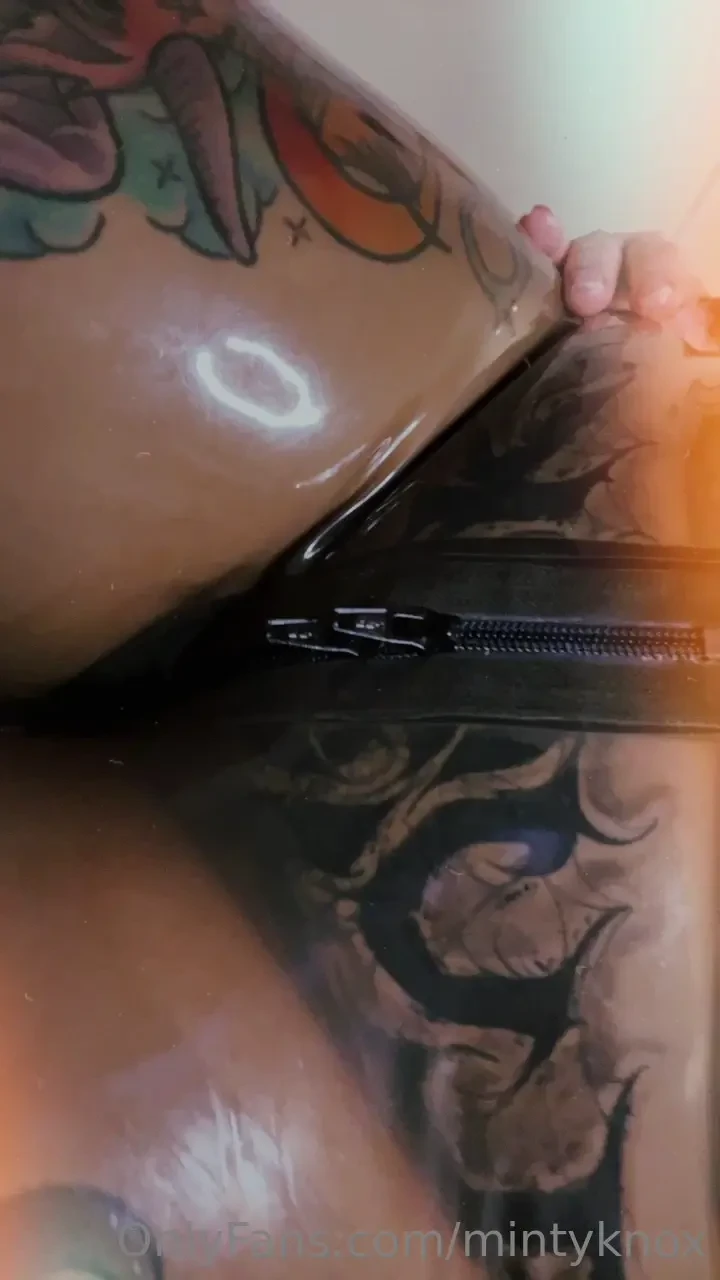 These transparent black latex legging s make me horny filming more 