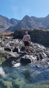 I could do with a cold dip and post dip horse dance right about now