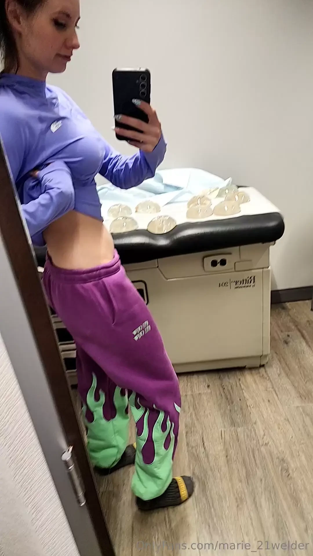 At the dr office seeing what size i want 