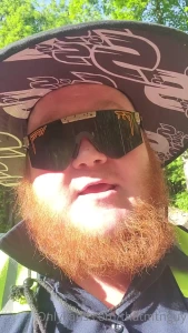 Fixing the road with the tractor