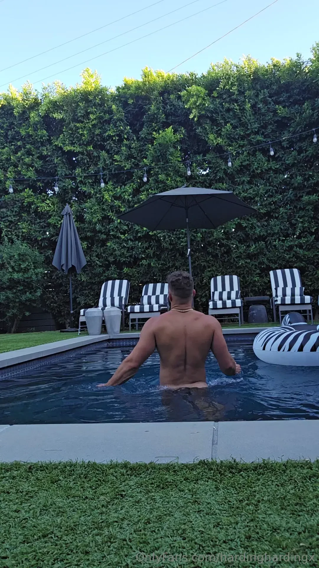 Just a quick swim in my private pool 