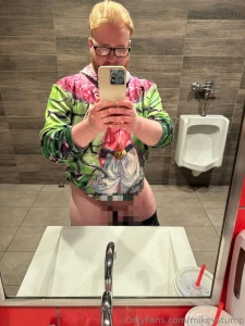 Playing with my cock a little in the burger king bathroom if anyone
