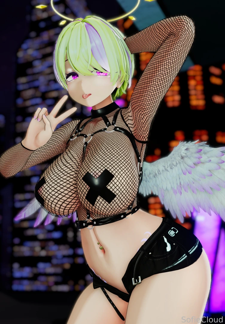 Punk futa angel wants to hook up lewdtuber lewd vtuber fishnet nsfw part 3 