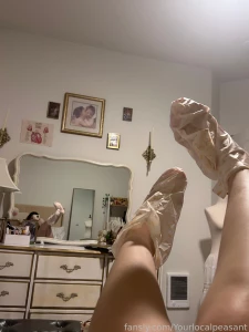 Foot masks are so fun i feel like my footsies are buried in sand part 1